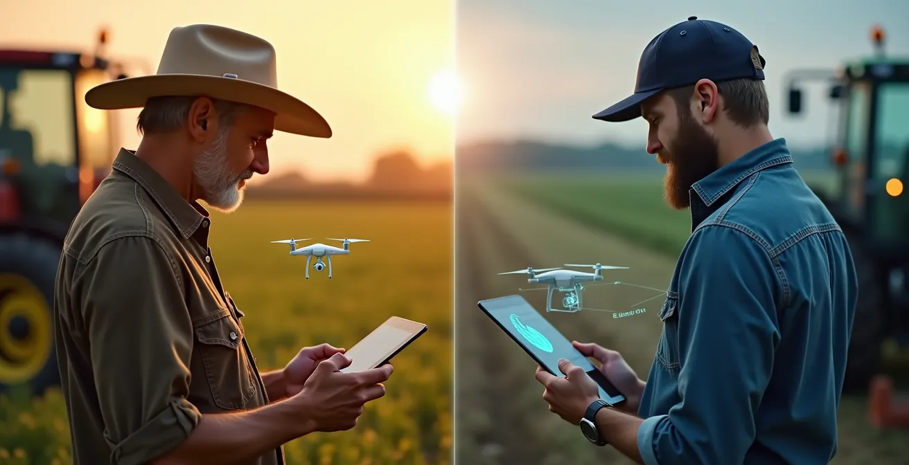 Transición de agricultor tradicional a Agro-Manager 4.0 con tecnología digital, capacitación y nuevas habilidades